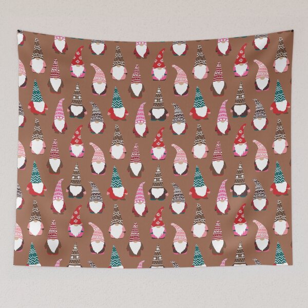Item preview, Cute Winter Tomten Gnomes in Gingerbread Brown designed and sold by YesterdayColl.