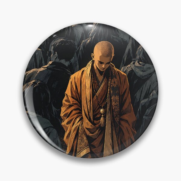 Item preview, Stillness Through the Many — Monk in Crowd Spiritual Art designed and sold by SacredLensV.