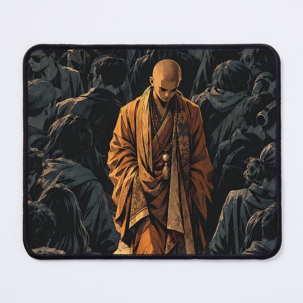 Item preview, Stillness Through the Many — Monk in Crowd Spiritual Art designed and sold by SacredLensV.