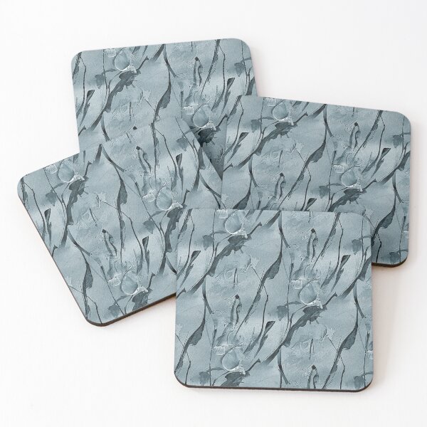 Item preview, Spring Abstract Flowers in Monochromatic Blue designed and sold by Artistestella.