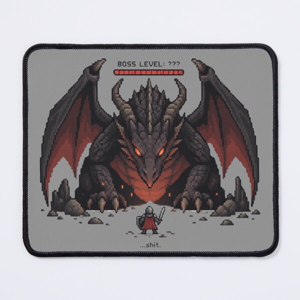 Item preview, Boss Level??? - Tiny Knight vs Giant Dragon Pixel Art designed and sold by ZirionEstudio.
