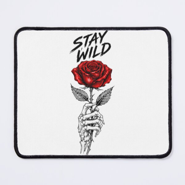 Item preview, Stay Wild Red Rose Skeleton Hand designed and sold by Thizmetoo.