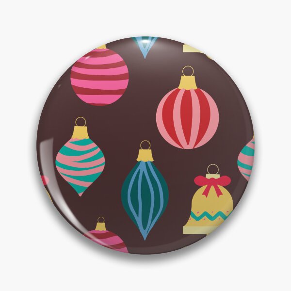 Item preview, Retro Christmas Ornaments in Chocolate Brown designed and sold by YesterdayColl.