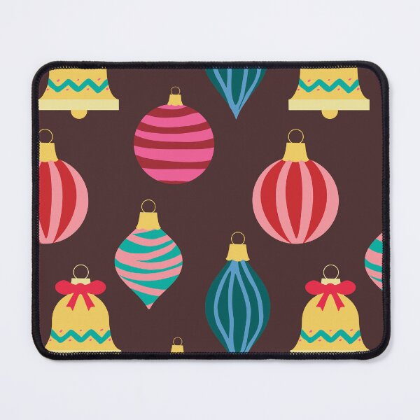 Item preview, Retro Christmas Ornaments in Chocolate Brown designed and sold by YesterdayColl.