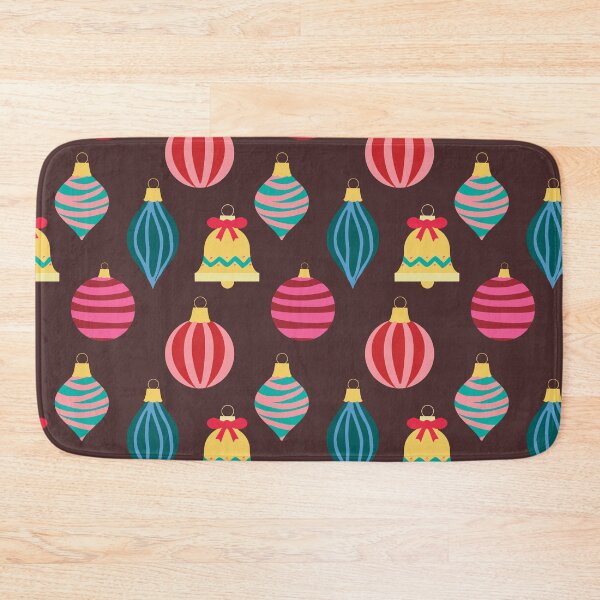 Item preview, Retro Christmas Ornaments in Chocolate Brown designed and sold by YesterdayColl.