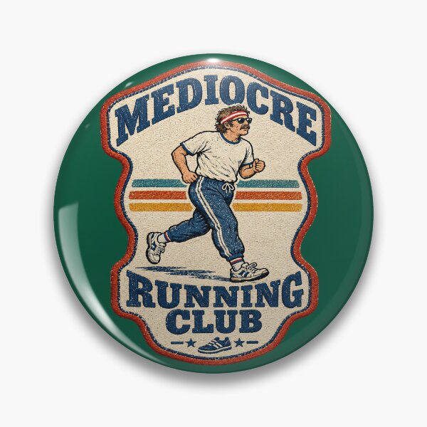 Item preview, Mediocre Running Club, Retro Runner Badge. designed and sold by Endless7Art.