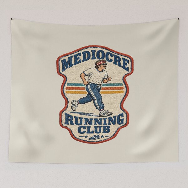 Item preview, Mediocre Running Club, Retro Runner Badge. designed and sold by Endless7Art.