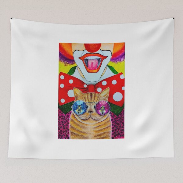 Item preview, The Cosmic Clown Cat designed and sold by shartistsh.