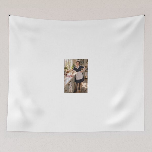 Item preview, Annoyed Maid in Blue Uniform at Kitchen Counter designed and sold by CathryneDelamort.