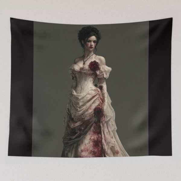 Item preview, Gothic Victorian Bride in Bloodstained Ivory Gown designed and sold by Shannon Hilson.