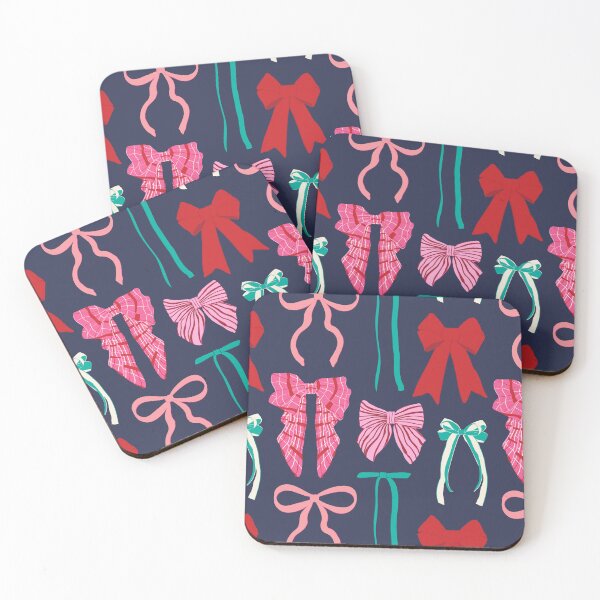 Item preview, Preppy Holiday Bow Wall in Night Navy designed and sold by YesterdayColl.