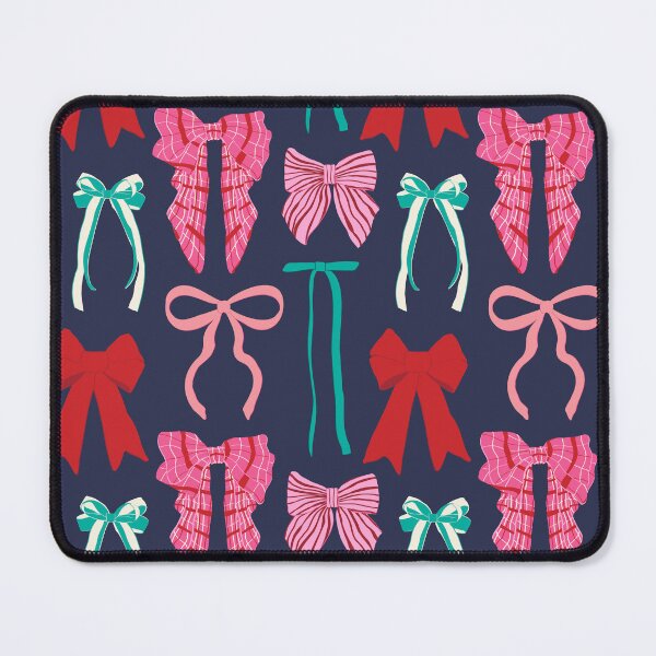 Item preview, Preppy Holiday Bow Wall in Night Navy designed and sold by YesterdayColl.