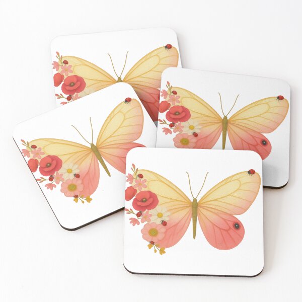 Item preview, Butterfly, ladybird and flowers designed and sold by re2m.