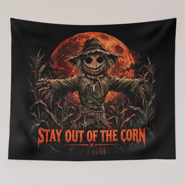 Item preview, Stay Out Of The Corn - Creepy Scarecrow Halloween designed and sold by thirtyonestars.