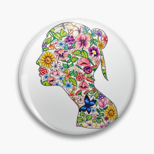 Item preview, Floral profile lady designed and sold by Doug Paints.