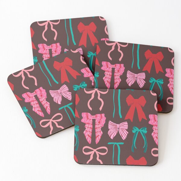 Item preview, Preppy Holiday Bow Wall in Chocolate Brown designed and sold by YesterdayColl.
