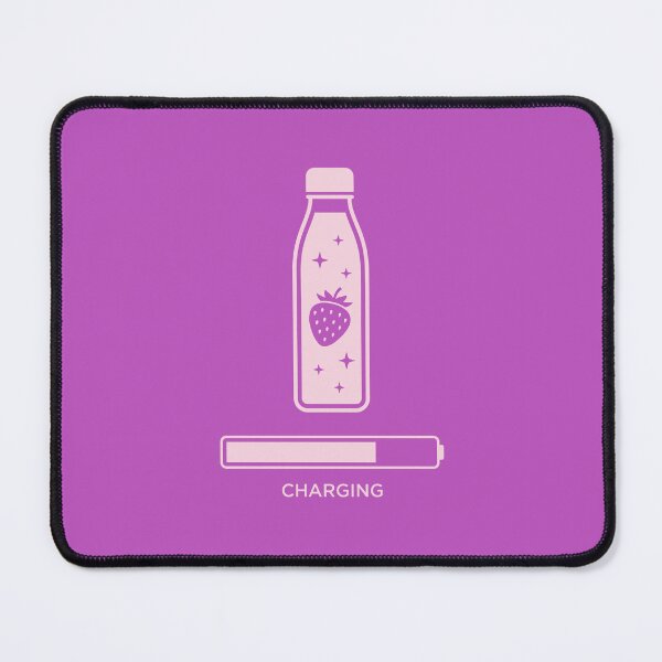 Item preview, Strawberry Milk Charging Pink Kawaii Aesthetic Bottle designed and sold by KiwiRider.