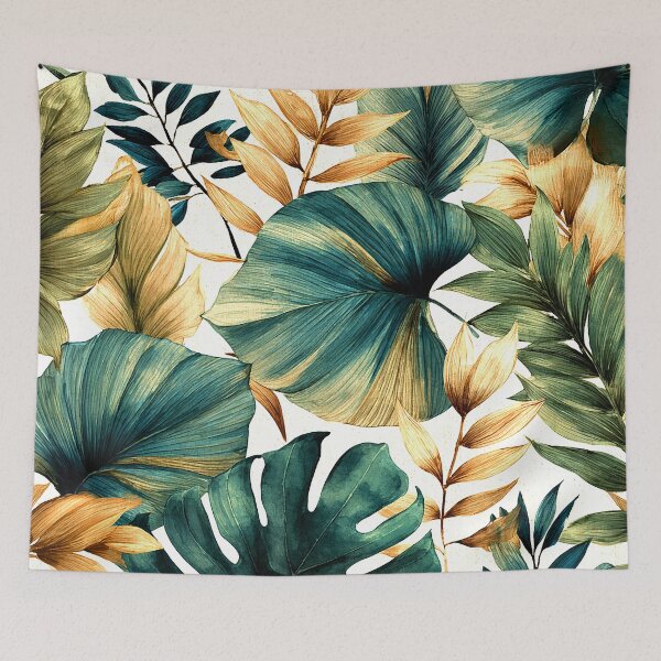 Item preview, Boho Tropical Green And Golden Palm Leaves Designs designed and sold by DEC02.