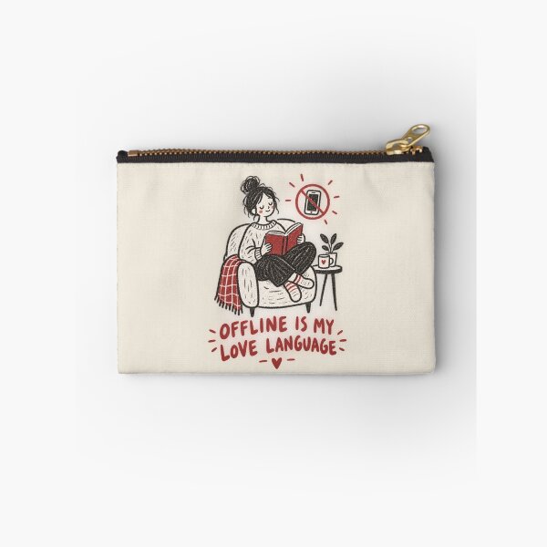 Item preview, Offline Is My Love Language | Cozy Reading Book Lover Doodle designed and sold by Moons Studio.