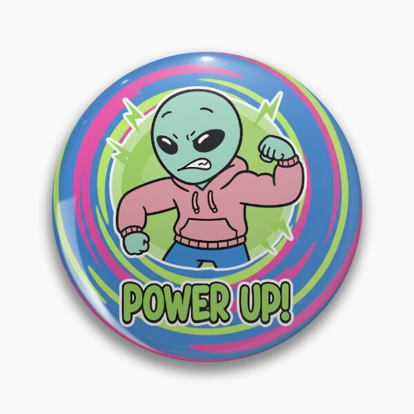 Item preview, Power Up Muscular Alien Cartoon designed and sold by Taridesign.