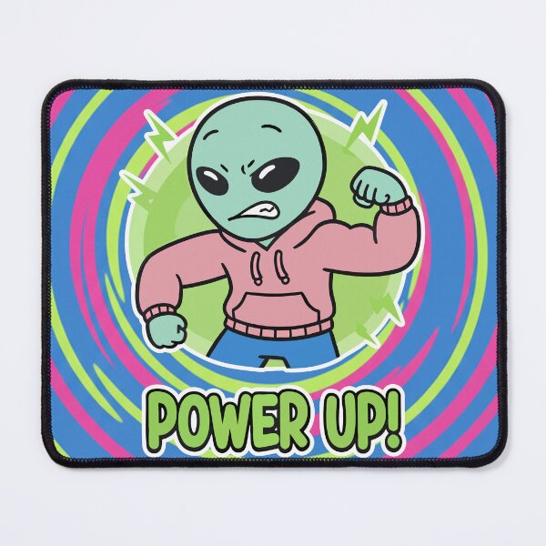 Item preview, Power Up Muscular Alien Cartoon designed and sold by Taridesign.