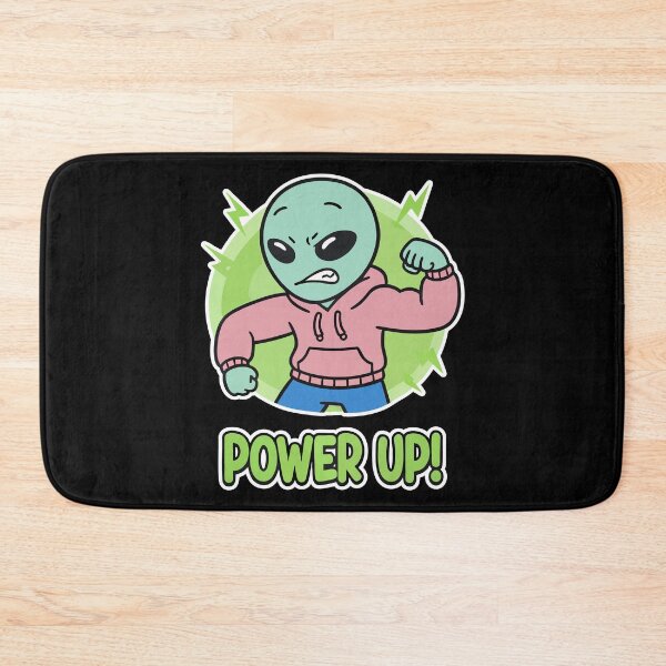 Item preview, Power Up Muscular Alien Cartoon designed and sold by Taridesign.