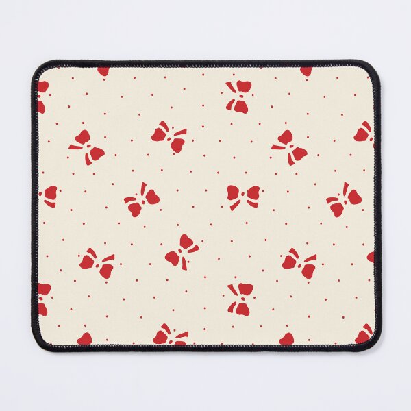 Item preview, Ditsy Christmas Bows and Dots in Cream Cheese Frosting and Holly Red designed and sold by YesterdayColl.