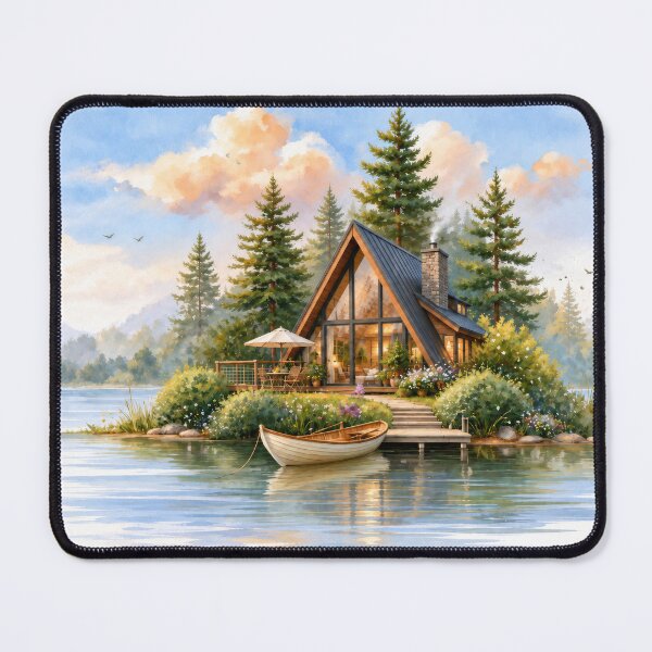 Item preview, Cozy Frame Cabin Lakefront Escape designed and sold by scicilysimonee.