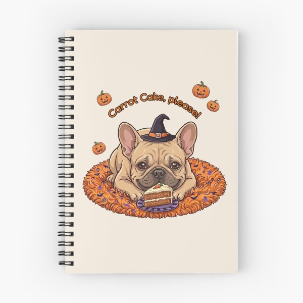Item preview, Cute Fawn French Bulldog Halloween Carrot Cake designed and sold by The-NOKU-Co.