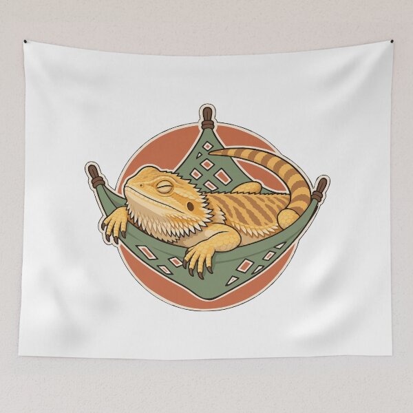 Item preview, Relaxed Bearded Dragon Lounging on a Hammock designed and sold by ninov94.