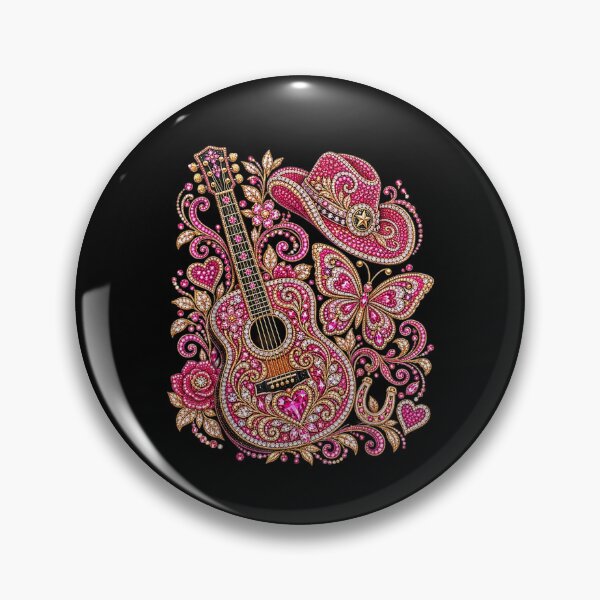 Item preview, Pink Bling Cowgirl Guitar Western Rhinestone designed and sold by MatherFisher.