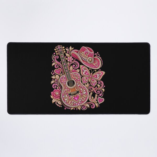 Item preview, Pink Bling Cowgirl Guitar Western Rhinestone designed and sold by MatherFisher.