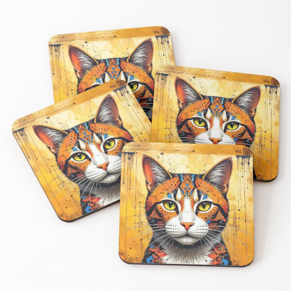 Item preview, A 448 Abstract Cat Portrait designed and sold by Infopreneur1231.