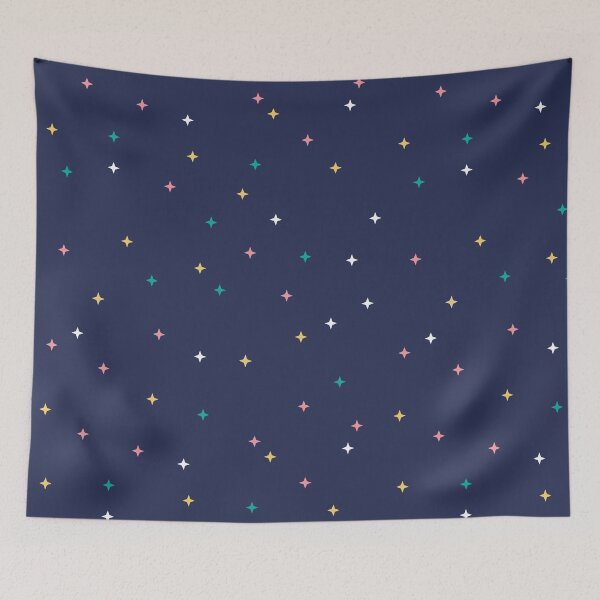 Item preview, Winter Stars in Night Navy Blue designed and sold by YesterdayColl.