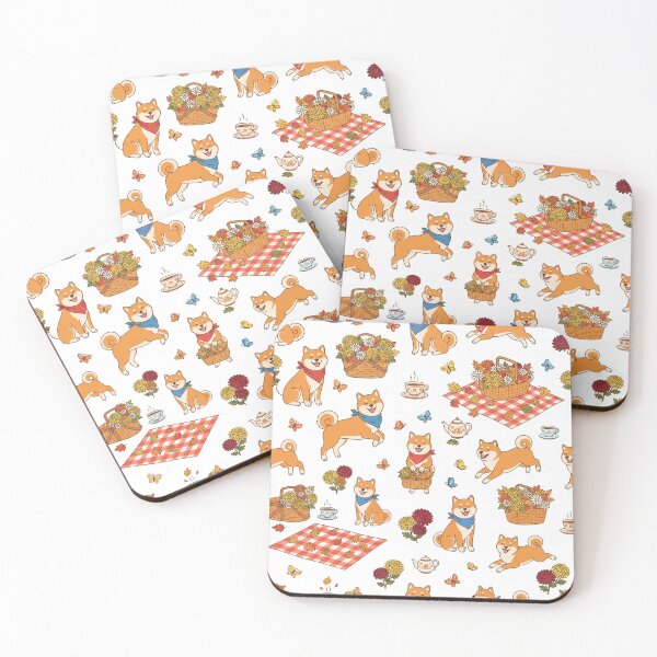 Item preview, Cute Shiba Inu Autumn Picnic Pattern    designed and sold by Owcomm.