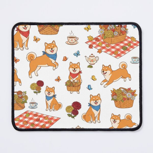 Item preview, Cute Shiba Inu Autumn Picnic Pattern    designed and sold by Owcomm.