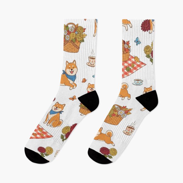 Item preview, Cute Shiba Inu Autumn Picnic Pattern    designed and sold by Owcomm.