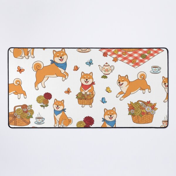 Item preview, Cute Shiba Inu Autumn Picnic Pattern designed and sold by Owcomm.