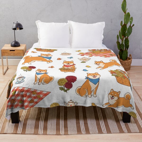 Item preview, Cute Shiba Inu Autumn Picnic Pattern    designed and sold by Owcomm.