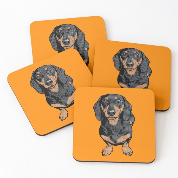 Item preview, Pop Art Black and Tan Dachshund Dog Comic Graphic designed and sold by Terry Bain.