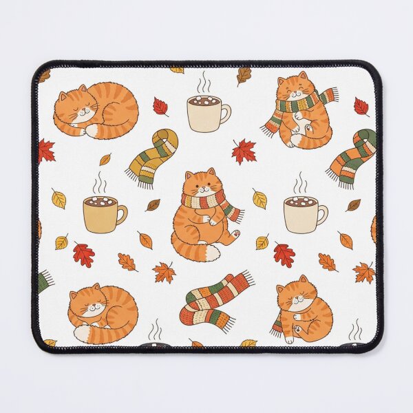 Item preview, Cozy Ginger Cats And Autumn Leaves Pattern designed and sold by Owcomm.
