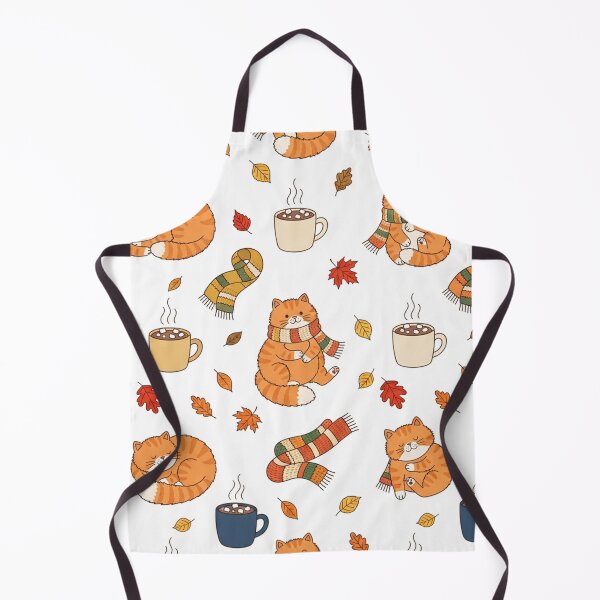 Item preview, Cozy Ginger Cats And Autumn Leaves Pattern    designed and sold by Owcomm.