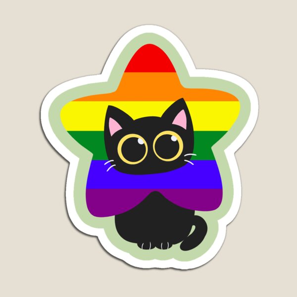 Item preview, LGBT cat sticker designed and sold by aikosketches.