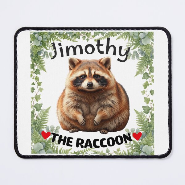 Item preview, Jimothy Raccoon Viral Sitting on Porch, Cute Chunky Wildlife Animal, Autumn Cottagecore Art designed and sold by Yourt-shirtyou.