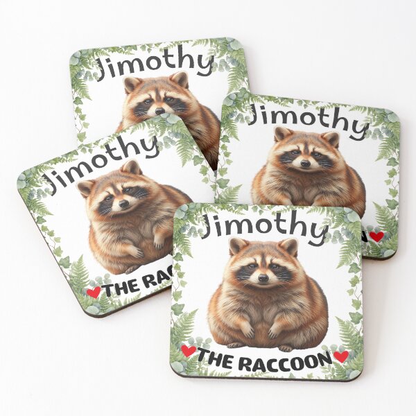 Item preview, Jimothy Raccoon Viral Sitting on Porch, Cute Chunky Wildlife Animal, Autumn Cottagecore Art designed and sold by Yourt-shirtyou.