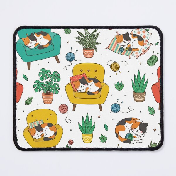 Item preview, Cozy Cats Sleeping In Colorful Armchairs designed and sold by Owcomm.