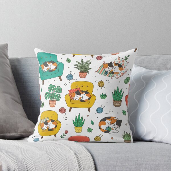 Item preview, Cozy Cats Sleeping In Colorful Armchairs designed and sold by Owcomm.