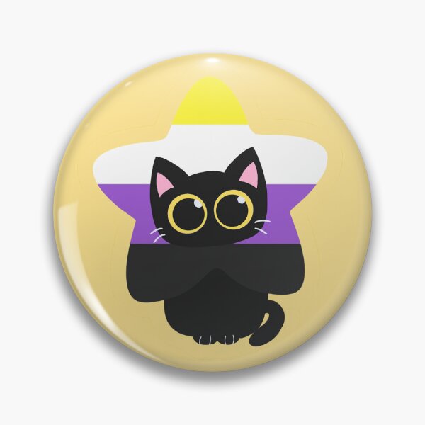 Item preview, Non-Binary flag Cat sticker designed and sold by aikosketches.