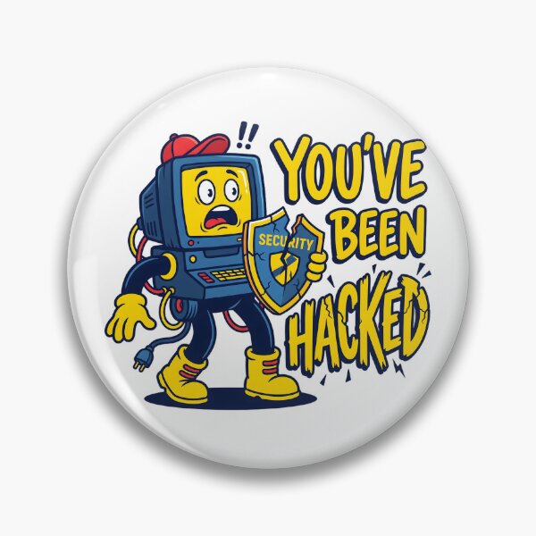 Item preview, You've Been Hacked Funny Cyberpunk Meme Design designed and sold by Brain Fog Lab.