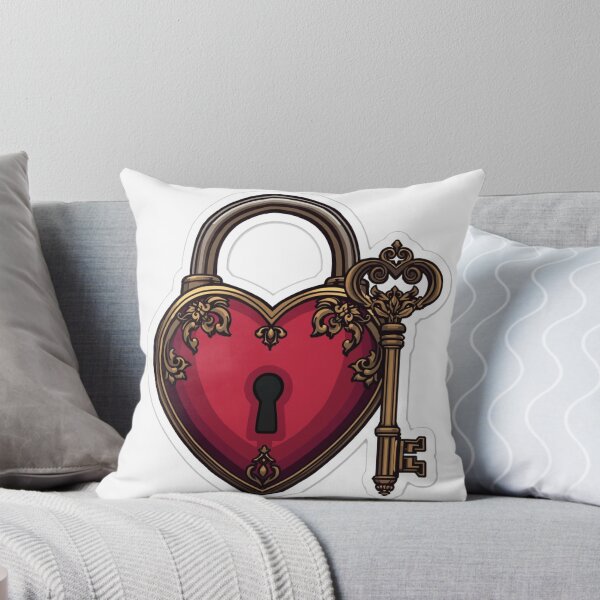 Item preview, Heart Lock and Key Valentine Romance designed and sold by MargaretPolanco.